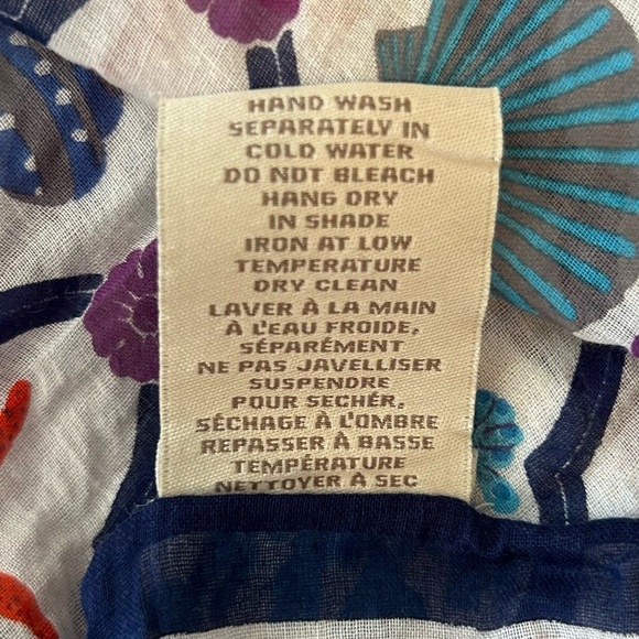 Charlie Paige Cotton Shell Print Beach Swim Lightweight Coverup Kimono,One Size - Picture 8 of 8